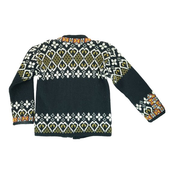 Vintage DIRDALSTRIKK Wool Cardigan Hippie Scandinavian Sweater Size 48 - Picture 2 of 6